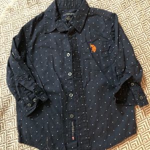 Navy blue button down